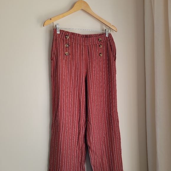 Maurice's High Rise Wide Leg Linen Blend Pant - Picture 2 of 7